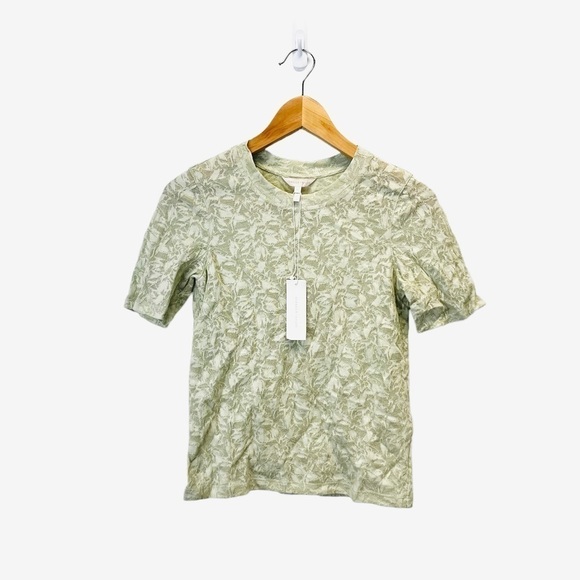 Rebecca Taylor Lemon Jacquard Burnout Tee Shirt‎ - Picture 2 of 7